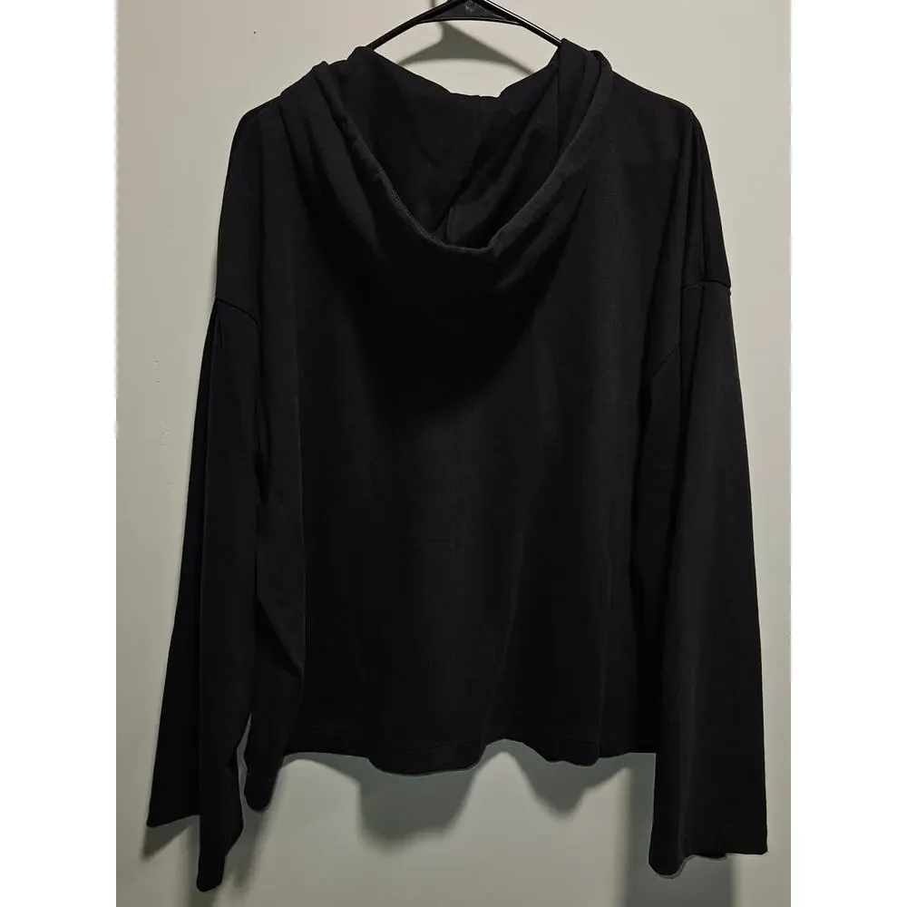 NWOT Woman's Nike Full Zip Hooded Jacket Sweatshirt Black Size XL